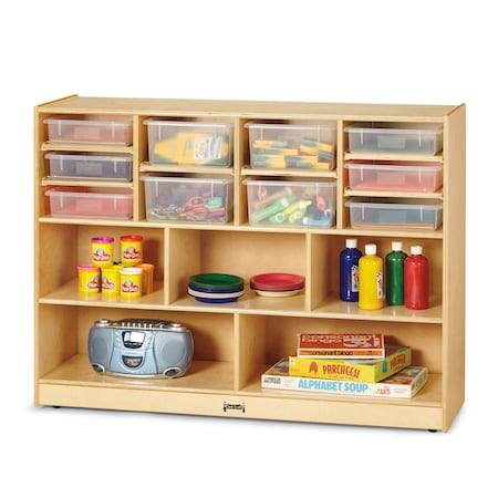 Jonti-Craft Super-Sized Combo Mobile Storage Unit, with Clear Bins 07260JC